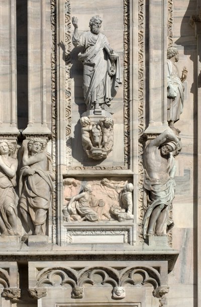 Mimari: Aziz Luka heykeli (1811) ve meleğin Samson