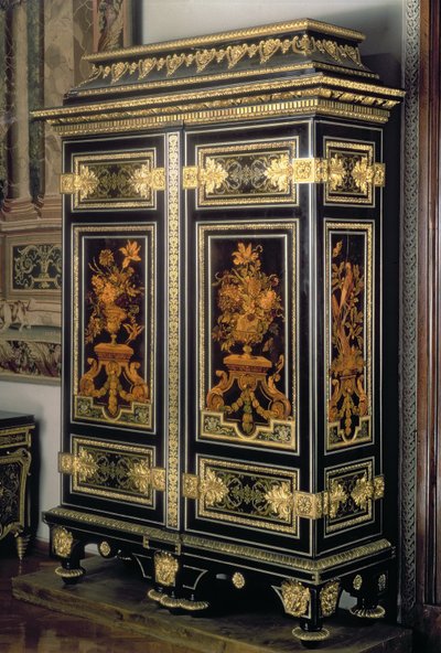 Armoire, kakma süslemeli, Andre Charles Boulle (1642-1732), Paris, 17. yüzyıl sonu (abanoz ve bronz) by Unbekannt