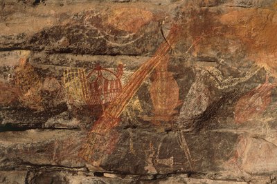 Avustralya, Kuzey Bölgesi, Arnhem Ülkesi, Kakadu Ulusal Parkı, Obiri Kayası, Aborijin kaya resimleri by Benjamin Baud