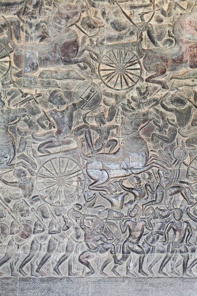 Angkor wat, Kamboçya'nın kuzey galerisindeki kabartmalar by Unbekannter Künstler