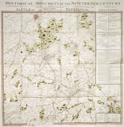 Waterloo Savaşı haritası by Unbekannter Künstler