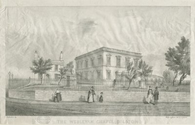 Bilston - Wesleyan Şapeli: litografi, nd [?1840s] by Unbekannt
