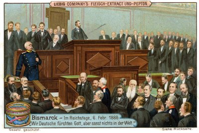 Bismarck Reichstag#39;da by Unbekannter Künstler