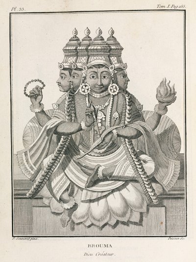 Brahma, Hindu yaratıcı tanrısı by Unbekannt