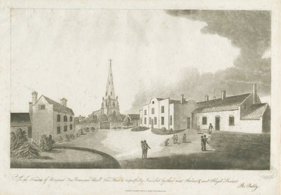 Brewood Gramer Okulu: aquatint gravür, 30 Ocak 1799 by Unbekannt