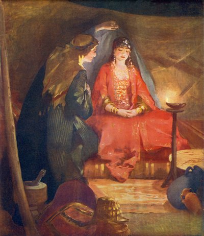 Damat gelinin duvağını kaldırır by Unbekannter Künstler