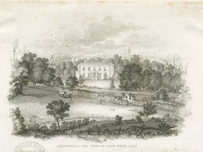 Burslem - "Brownhills" Evi: gravür ve [? 19. yüzyıl] by Unbekannt