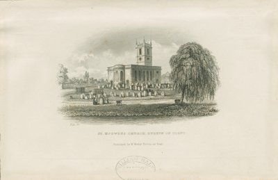 Burton-upon-Trent - St. Modwens Kilisesi: çelik oyma ve [?19th Century] by Unbekannt