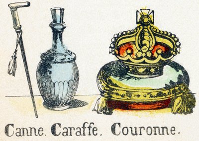 C - Canne Caraffe Couronne - Alfabe - çocuk eğlencesi - Görüntü epinal, popüler seri c.1890 (illüstrasyon) by Unbekannt