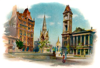 Chamberlain Meydanı, Birmingham by Unbekannter Künstler