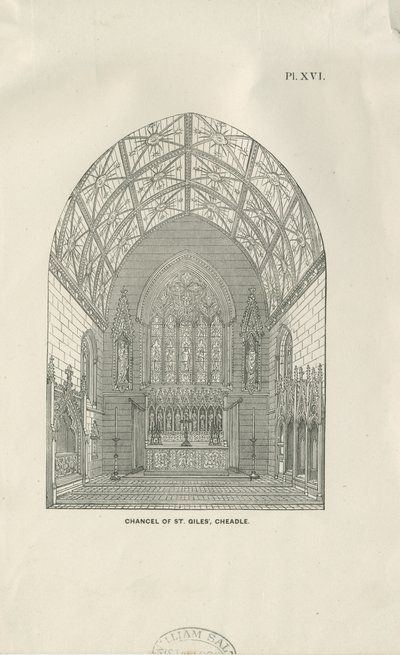Cheadle - St. Giles" Kilisesi: ahşap gravür ve [19. yüzyıl] by Unbekannt