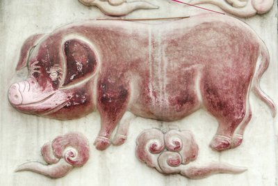 Çin astrolojik işareti. Beyaz bulut tapınağı Pekin Çin by Unbekannt