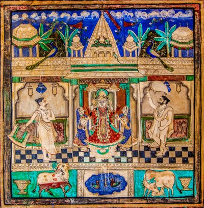 Chittra Shala avlusu, virtüöz ince tablolar, Taragarh Kalesi, Bundi, Bundi, Rajasthan, Hindistan, Asya (fotoğraf) by Unbekannter Künstler