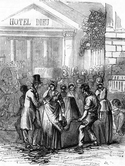 Fransa'da 1832 kolera salgını by Unbekannter Künstler