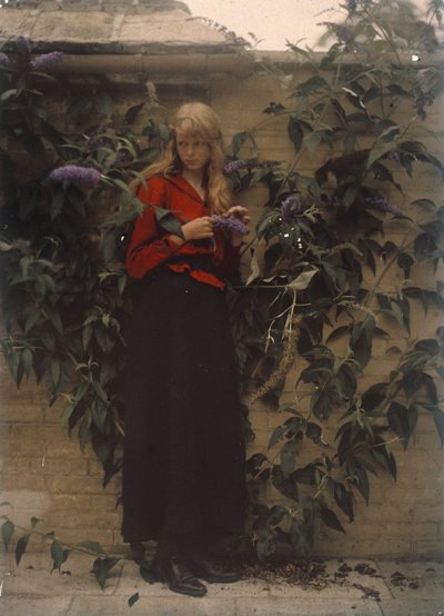Mor Buddleia ile Christina by Unbekannter Künstler