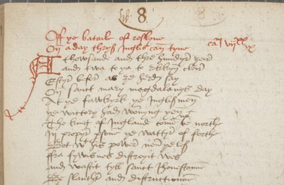 Chronicle Andrew of Wyntoun, Fol 325 verso, detay, c.1550 (kağıt üzerine mürekkep) by Unbekannt