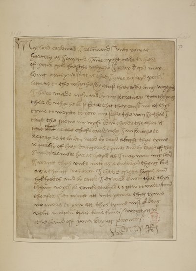 Pamuk MS Vespasian F iii fol.73 Henry VIII