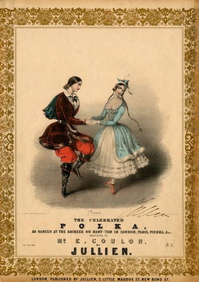 Polka dansı yapan çift by Unbekannter Künstler