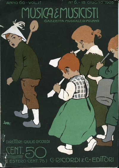İtalyan müzik dergisi "" Musica e Musicisti "", Gazzetta Musicale di Milano, Ricordi