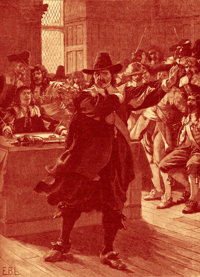 Cromwell uzun parlamentoya hitap ediyor by Unbekannter Künstler