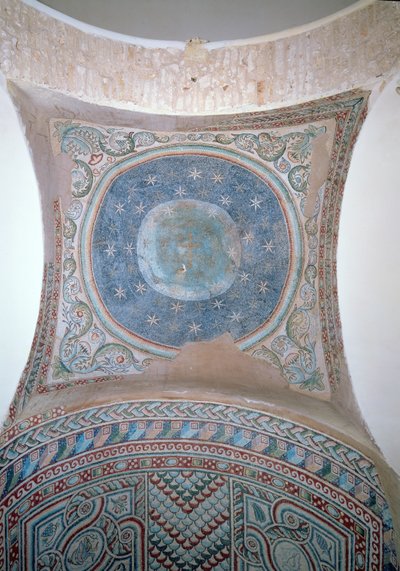 Gece gökyüzüne karşı çapraz set, kubbe dekorasyonu, 5. yüzyıl (mozaik) by Unbekannt