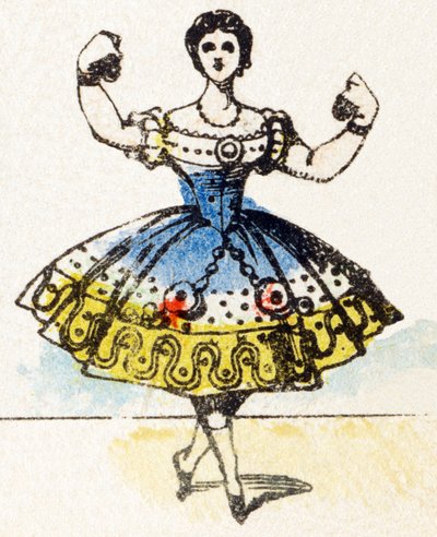 D - Danseuse - Alfabe - çocuk eğlencesi - Görüntü epinal, popüler seri c.1890 (illüstrasyon) by Unbekannt