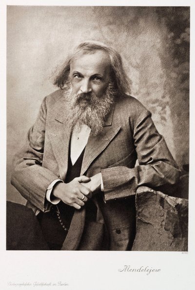 Dmitry Ivanovich Mendeleyev, Rus kimyager, c 1905 by Unbekannt