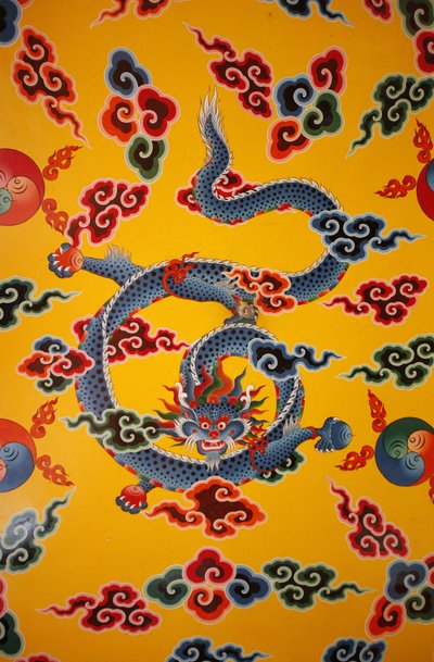 ejderha duvar resmi. Kopan Manastırı, Katmandu, Nepal by Unbekannt