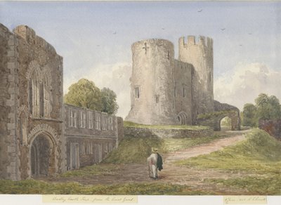 Dudley Castle - The Keep: sulu boya boyama, 8 Haz 1843 by Unbekannt