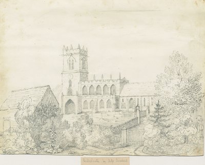 Eccleshall Kilisesi: karakalem, 6 Mayıs 1825 by Unbekannt