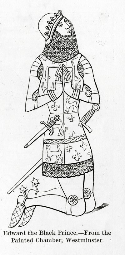 Kara Prens Edward, boyalı odadan, Westminster, 1896 (gravür). by Unbekannt