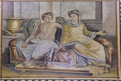Eros ve Psyche, Zeugma'dan mozaik, Zeugma Mozaik Müzesi, Gaziantep, Güneydoğu Anadolu Bölgesi, Anadolu, Türkiye, Asya by Unbekannter Künstler