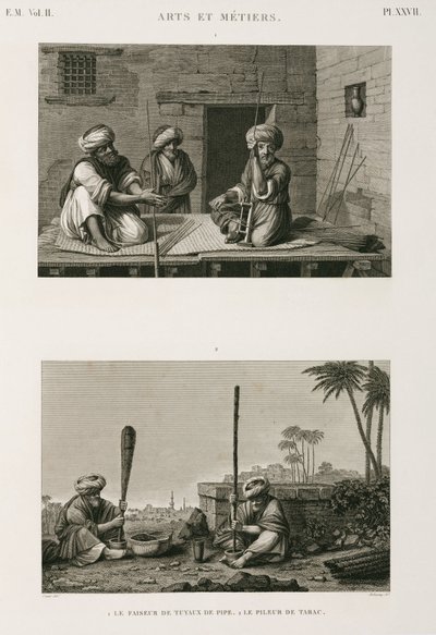 İmalat, Diğer Boru sapı üreticileri ve tütün öğütücüleri, Mısır, c 1798 by Unbekannt