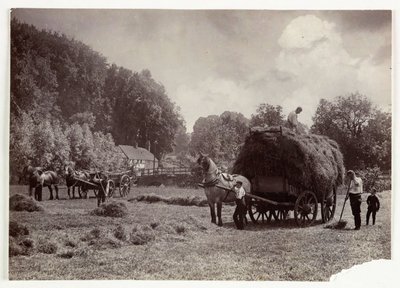 Tarım Sahneleri, Hasat ve Depolama, 1900 Öncesi Saman Yapımı, c 1890 by Unbekannt
