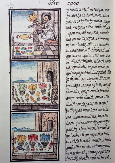 İspanyol fethinden sonra tüy işleme, Florentine Codex