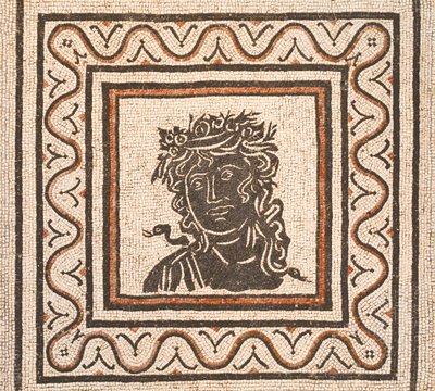 Ortasında bir mevsim resmi bulunan zemin mozaiği, MS 3. yüzyıl, Roma ulusal müzesi (museo nazionale romano), Roma, İtalya by Unbekannter Künstler