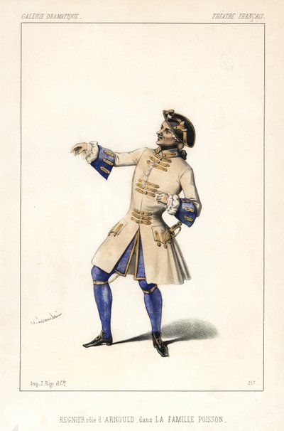 Francois Regnier, Arnould rolünde La Famille Poisson, Joseph Isidore Samson, Theatre Francais by Unbekannter Künstler