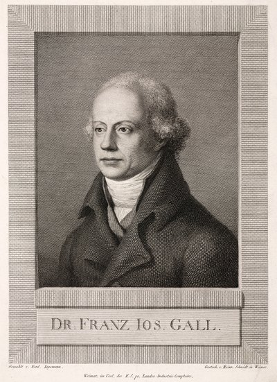 Franz Joseph Gall, Alman anatomist ve frenolog, c 1800 by Unbekannt