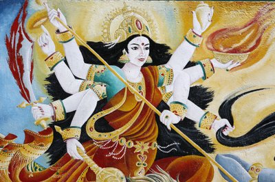 Tanrıça Durga kötülüğü yenerek, Katmandu, Nepal by Unbekannt