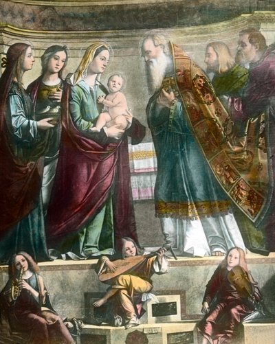 Goethe Venedik'e seyahat ediyor, burada Carpaccio'nun İsa'yı tapınakta gösteren Kutsal Meryem tablosu by Unbekannter Künstler