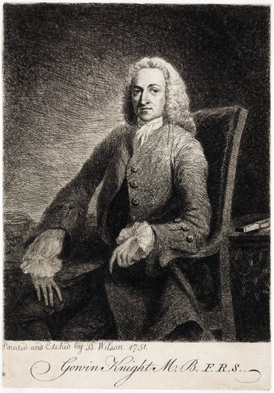 Gowin Knight, bilim adamı, c 1751 by Unbekannt