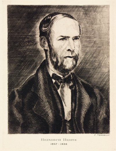 Heinrich Hertz, Alman fizikçi, 19. yüzyılın sonlarında by Unbekannt