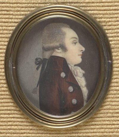 Profildeki beyefendi (Wolfgang Amadeus Mozart?) by Unbekannter Künstler