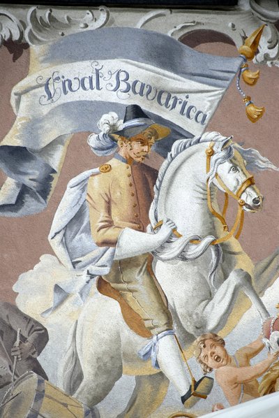 Horseback Rider, Fresco, Baviere, Almanya. by Unbekannter Künstler