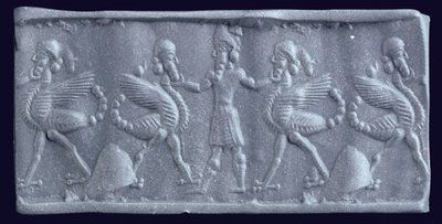 Bir Neo-Babil Silindir Mühründen İzlenim, MÖ 750-600 dolayları by Unbekannt