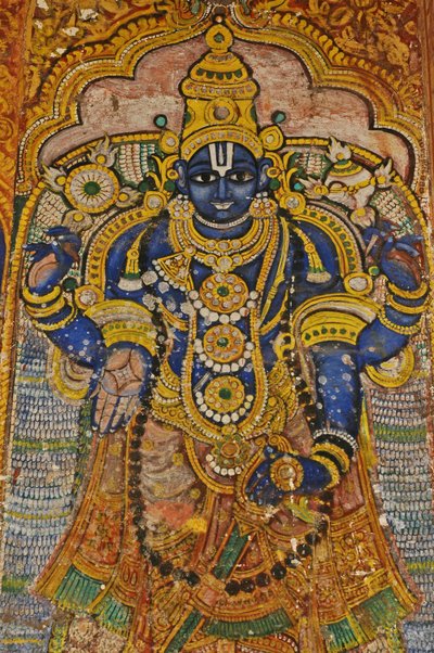 Hindistan, Tamil Nadu, Srirangam, Sri Ranganathasvami Hindu Tapınağı (orig 10. yüzyıl), Vishnu