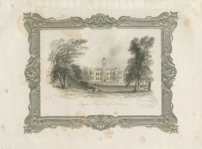 Ingestre Hall: çelik gravür, 1 Nisan 1841 by Unbekannt