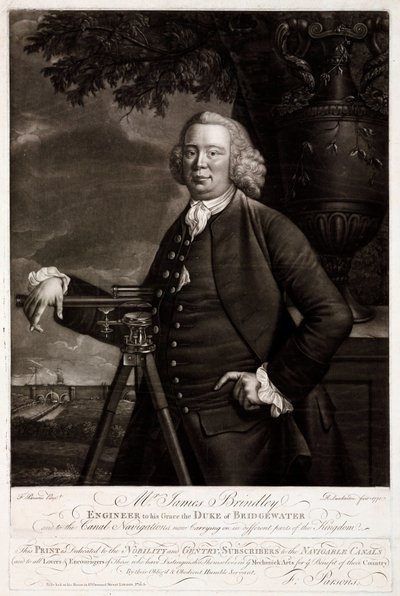 James Brindley, İngiliz inşaat mühendisi ve kanal oluşturucu by Unbekannt