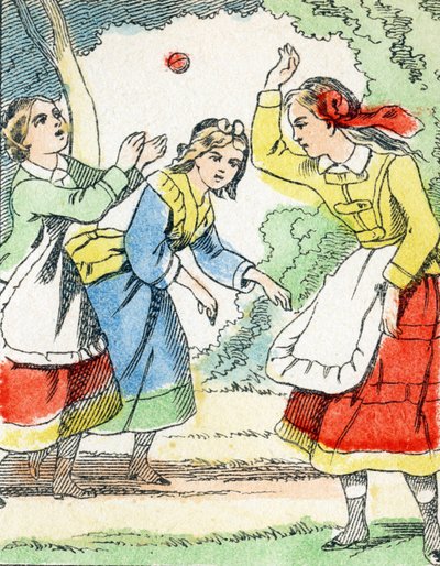 Oyun: La pelota - Çocuk Eğlence Alfabesi c.1890 (litografi) by Unbekannt