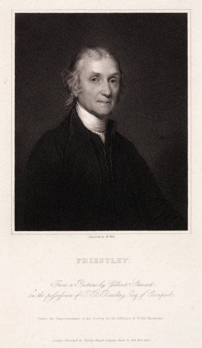 Joseph Priestley, İngiliz-Amerikalı ilahiyatçı ve kimyager, 1800 dolayları by Unbekannt